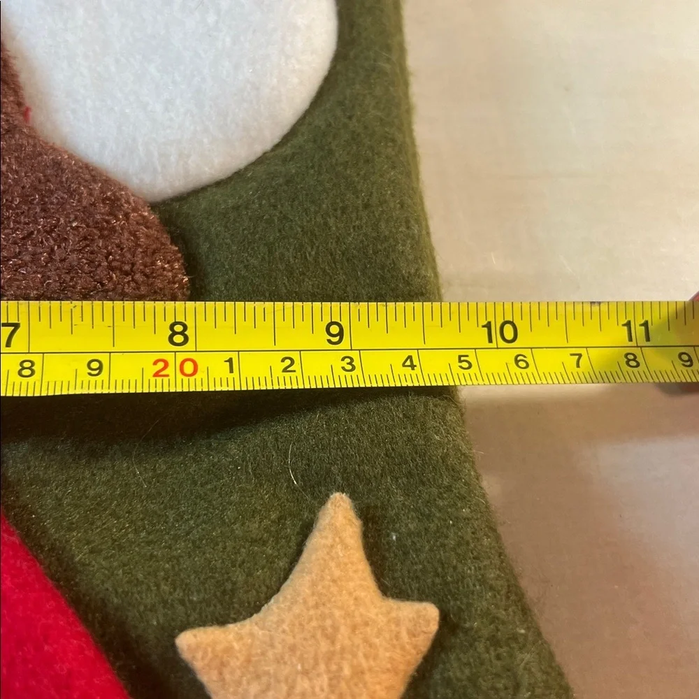 Angel Christmas Stocking with Red and Green Design Large